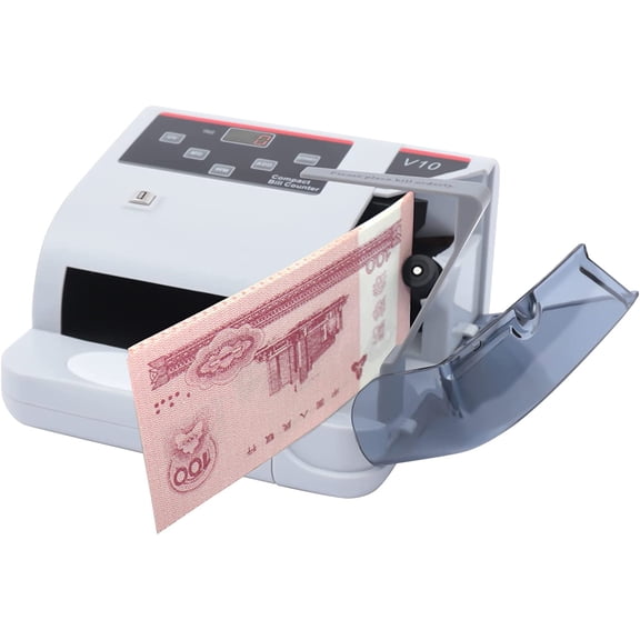 Pattosaey Portable Money Counter Machine UV/MG/WM Counterfeit Detection, LED Display 600pcs/min Bill Counter Multi Currency, Handy Currency Counting Quantity of Bills for Business