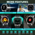thumbnail image 6 of VOPOCO Smart Watches for Men (Answer/Make Calls) with LED Flashlight, 1.43"AMOLED Tactical Smartwatch with Compass 100+ Sports Modes Fitness Tracker with Heart Rate Sleep Monitor for Android iOS, 6 of 8