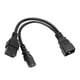 thumbnail image 1 of IEC320 C19 IEC320 C13 to IEC320 C20 Power Cord Professional Standard Y Splitter Cable for Computer HDTV Monitor, 1 of 4