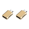 thumbnail image 2 of sweethay Adaptador C a USB a Convertidor de lector de tarjetas de alta eficiencia resistente al desgaste multicolor para teléfono PC Oro Oro 2piezas, 2 of 6