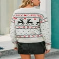 thumbnail image 5 of Women Christmas Knit Sweater Elk Pattern Long Sleeve Pullovers Fall Winter Crew Neck Jumpers S, 5 of 5