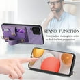 thumbnail image 3 of Phone Case for Samsung Galaxy A42 5G Wallet Cover with Tempered Glass Screen Protector and Lanyard Wrist Strap Slim Stand Card Holder Slot Leather Cell A 42 G5 42A S42 4G 2021 Women Men Purple, 3 of 14