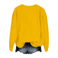 thumbnail image 5 of HAIJIE Women Crew‑Neck Pullover Top, Long‑Sleeve Halloween Graphic Print Sweatshirt, Casual Wear For Halloween Christmas Fall Winter Holiday Assemblies (Yellow,S), 5 of 5