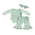 thumbnail image 2 of Daisy Motif Maille Patchwork Playsuit Évasé Pantalon Bandeau, 2 of 5