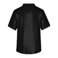 thumbnail image 3 of ADSSDQ Scrub Tops for Mens Soild/Gradient Color Plus Size V-Ncek Short Sleeve Comfort Workwear Shirt with 3 Pocket Black L, 3 of 3