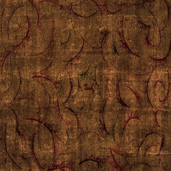 Ahgly Company Indoor Square Abstract Orange Modern Area Rugs, 6' Square