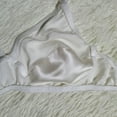 thumbnail image 3 of Womens Silk Thin Bra Solid Non-wire Brassiere Soft Cup Bras 36C 38C 40C 44C 42C, 3 of 14