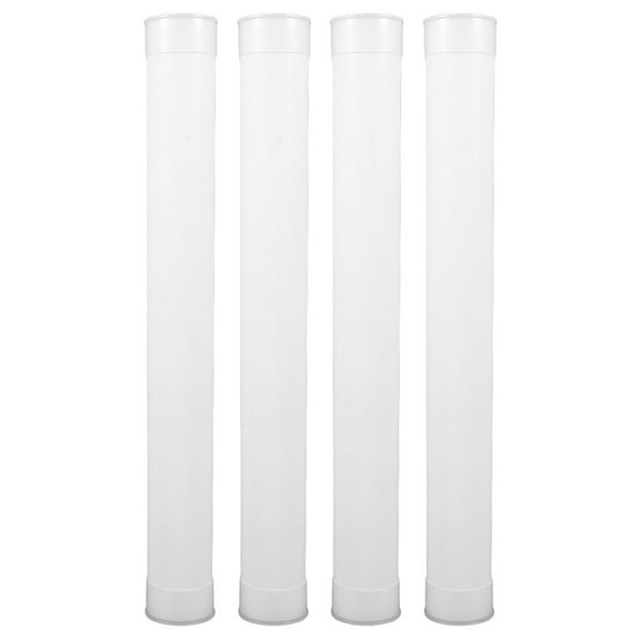 PBPBOX 4Pcs 12.18X1.38X1.38in PE Plastic Mailing Tubes for Art Supplies and Posters