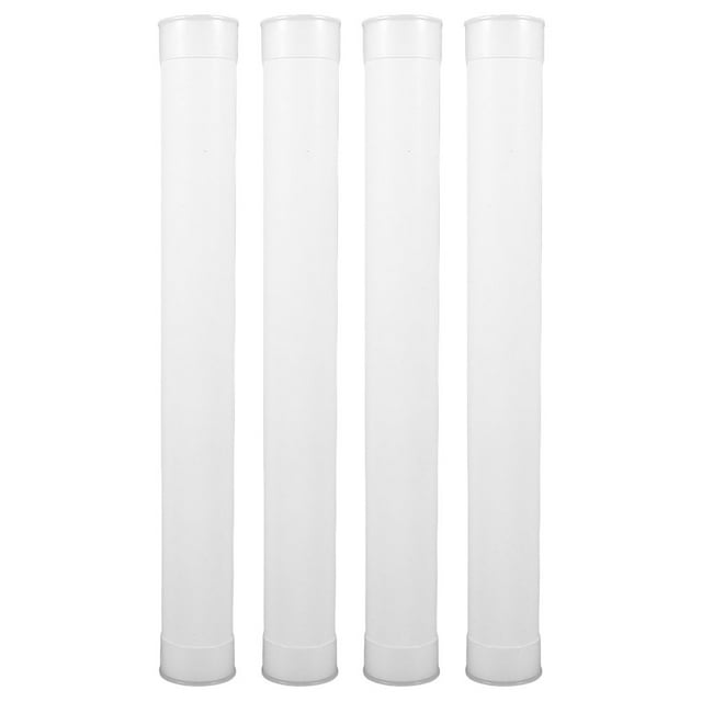 Miangastore 4pcs Mailing Tubes With Caps Plastic Shipping Storage Tubes For Small Parts Samples Multipurpose Documents Storing Packing