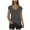 Gray, variant on yillto Womens Basic Tee Short Sleeve Plain Round Neck Shirts Solid Color Causal Tunic Tshirts Tops