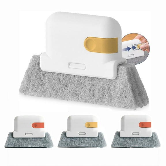 4pcs Window sill cleaning tools, household multifunctional groove cleaning brushes, sliding door track cleaners, window sills, tile joints, blinds, car air vents, cleaning small spaces.