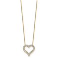 thumbnail image 2 of Primal Gold 14 Karat Yellow Gold Diamond Heart 18-inch Necklace, 2 of 3