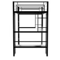 thumbnail image 5 of Metal Loft Bunk Bed Full Size Sturdy Frame with Long Desk Shelves and Ladder, Full Size Loft Metal Bed with Bookshelf and Desk, 5 of 7