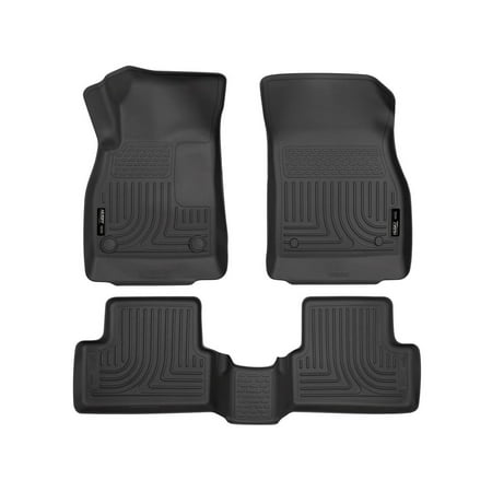 Husky Liners Weatherbeater Floor Mats | Fits 2011 - 2015 Chevrolet Cruze; 2016 Chevrolet Cruze Limited | Front & 2nd Row, 3-pc Black - 98161