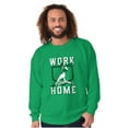 thumbnail image 3 of Baseball Athlete Work From Homebase Men's Crewneck Sweatshirt Brisco Brands L, 3 of 6