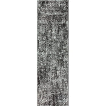Alora Decor Swagger 2'3" x 7'7" Floral Gray/Dk Gray/Black/Ivory Area Rug