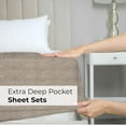 thumbnail image 7 of CGK Linens 6-Piece Extra Deep Pocket Sheet Set With Extra Matching Pillowcases - Queen Size Bed Sheets Fits 18"-24" Mattresses, Heathered Beige, 7 of 7