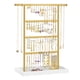 thumbnail image 1 of Organizador de joyas SONGMICS, soporte para pendientes de 4 niveles, blanco y dorado, 1 of 6