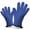 Blue, variant on HYEASTR BBQ Gloves Heat Resistant, Waterproof Silicone Oven Mitts for Grilling and Smoker, Non-Slip 5 Finger Kitchen Hot Mitts for Baking, Cooking & Cast Iron - Royal Red