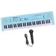 thumbnail image 1 of Teclado de piano eléctrico de 61 teclas con micrófono, regalo. Piano digital multifuncional. Azul, 1 of 9