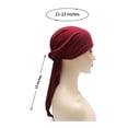thumbnail image 5 of DLAPL Chemo Headwear for Women Head Scarf Lightweight Turban Headwraps Beanie Skull Cover Cap, Solid Burgundy, 5 of 5