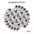thumbnail image 3 of Placemats Set of 4 / 6, white cow glasses moo funny Placemats for Dining Table Indoor/Outdoors Heat Resistant Washable Placemats 18" x 12", 3 of 8