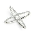 thumbnail image 1 of Aonejewelry 0.35 Carat Criss Cross Diamond Fashion Ring In 10K White Gold, 1 of 2