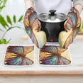 thumbnail image 6 of Wildflowers Butterfly Oven Mitt And Pot Holder Set Oven Glove for Kitchen Baking Cooking Grilling, 6 of 6