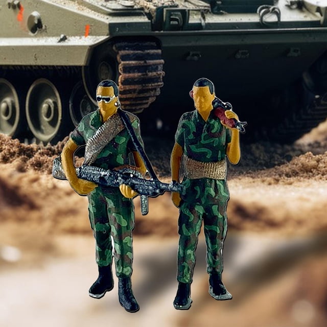 Figuras de diorama Hugo a escala 1/64 resina 2 piezas pintadas a mano