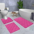 thumbnail image 5 of Muecwrye 3PCS Bathroom Rug Sets, Bathroom Accessories Clearance! U-Shaped Contour Toilet Rug, Soft Comfortable Water Absorption Non-Slip Bath Mat, Shower Mat for Floor, Room Door Mat, 5 of 6
