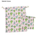 thumbnail image 5 of 3Pcs Organizer Bags Fine Texture Waterproof Canvas Useful Cactus Print All-Purpose Clothing Underwear Pouches for Dorm, 5 of 5