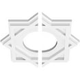 thumbnail image 3 of 24"OD x 4"ID x 13 1/4"C x 1"P Axel Architectural Grade PVC Contemporary Ceiling Medallion, Two Piece, 3 of 7