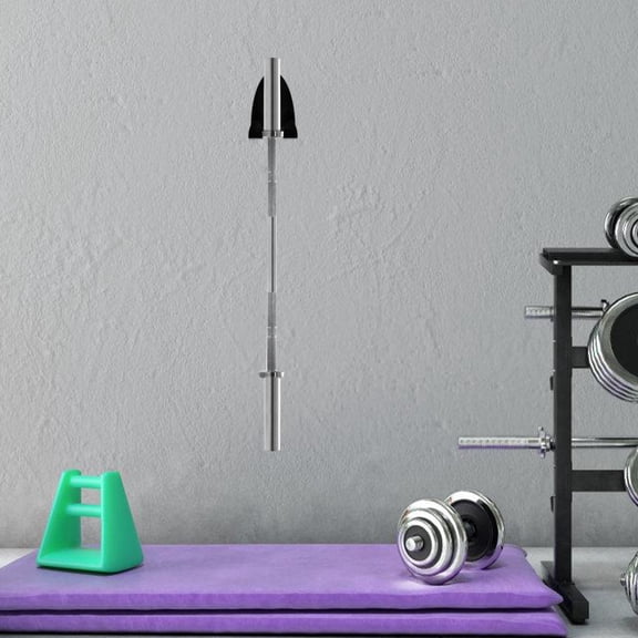 Milisten Black Wall-Mounted Weight Bar Storage Rack - Barbell Holder Gym Equipment Organizer for Space Saving