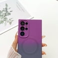 thumbnail image 5 of Compatible with Samsung Galaxy S24 Ultra Case, Compatible with MagSafe Cute Gradient Color Case for Men Women, Luxury TPU Shockproof with Camera Lens Protector Case for Galaxy S24 Ultra - Pink+Blue, 5 of 6