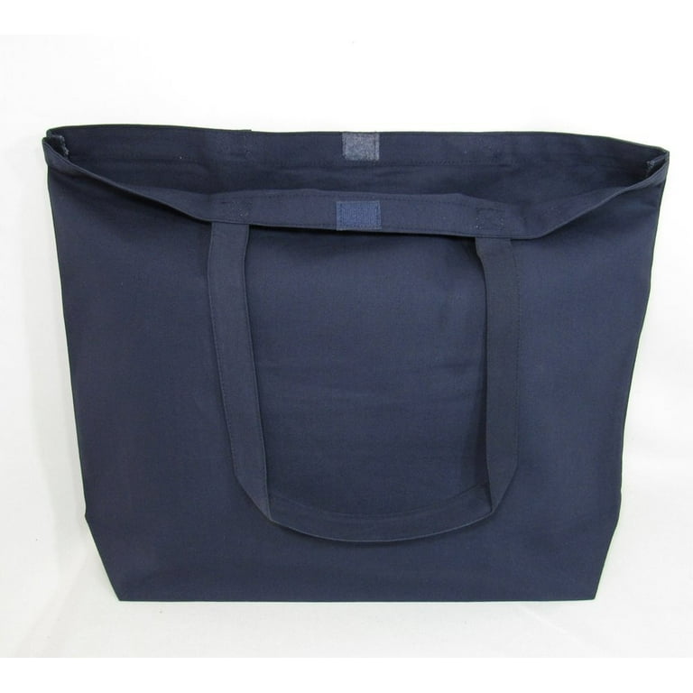 23 Extra Large Canvas Tote Bag With Velcro Closure Beach Shopping Travel  Tote Bag (Royal Blue)