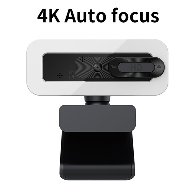 Caméra Web USB 4K avec Microphone Intégré et Couvercle de Confidentialité, Caméra Plug-and-Play 30FPS pour Bureau/ordinateur Portable, Compatible avec USB 2.0/3.0, Windows/Mac/Linux/Android, Câble de 1,5m pour en Ligne