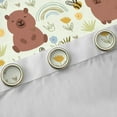 thumbnail image 4 of Castle Fairy Kawaii Capybara Blackout Curtains Set of 2 (52x84 Each) for Kids Children,Cartoon Animal Window Curtains,Cute Rainbow Honeybee Curtains and Drapes,Super Cozy Room Decor, 4 of 6