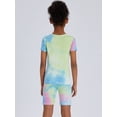 thumbnail image 4 of Beezizac Girls 100% Cotton Pajama Set Tie-Dye Ice-Cream Cupcake Shorts Jammies PJ Size 7, 4 of 7