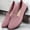 Pink, variant on Platform Loafers for Ladies, Round Toe Braided Leather Slip On Comfortable Working Shoes Khaki 8.5