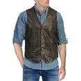 thumbnail image 2 of Gioberti Men's 5 Button Faux Leather Vest, 2 of 6