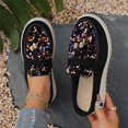 thumbnail image 3 of Gpaecead Women's Sequin Bell Tassels Flat Mules Faux Suede Slip On Cushioned Non Slip Shoes For Commute And Casual, A-Gold, 3 of 8
