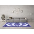 thumbnail image 3 of Ahgly Company Machine Washable Indoor Rectangle Persian Blue Traditional Area Rugs, 3' x 5', 3 of 4