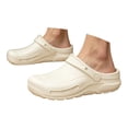 thumbnail image 2 of Men's Women's Garden Clogs, Classic Platform Clog Unisex -on Shoes Outdoor Beach Slippers Comfortable Mules Sandals(Male,Khaki1), 2 of 8