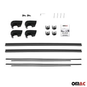 Roof Rack Flush Rail Cross Bars Carrier Anti-Theft Lockable 50 2 Pcs Black