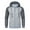 Dark Grey Contrast Light Grey, variant on Men's Color Block Pullover Fleece Hoodie Casual Hooded Sweatshirts Tops Full Zip Jacket with Pocket Athletic Hoodies For Men Dark Grey Contrast Black L