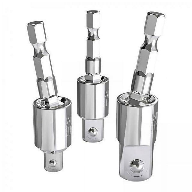 5x3 Piezas 1/4quot; 3/8quot; 1/2" Extensión Del Adaptador de La Llave de Tubo, Toma Giratoria de Giratoria de 360 degree, Herramientas Manu 5 piezas