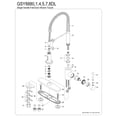 thumbnail image 3 of Gourmetier GSY8888DL Concord Single-Handle Deck-Mount Pre-Rinse Kitchen Faucet, Brushed Nickel, 3 of 6