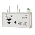 thumbnail image 5 of Wifi Router Storage Boxes, PVC Router Storage Wall Shelf Wifi, Wall-Mounted Wifi Storage Box for Storage of Wires, Routers, TV Set-Top Boxes(Deer), 5 of 8