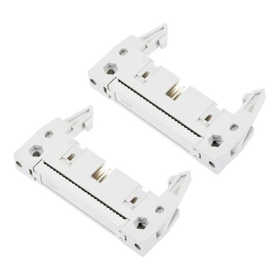Uxcell 26P Dual Rows 2.54mm Shrouded IDC Male Header Crimp Connectors Pack of 2