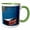 Green/White, variant on 3drose, Boat in Harbor, Cape Ann, Rockport, Massachusetts - Us22 Aje0068 - Adam Jones, 15oz Two-tone Blue Mug